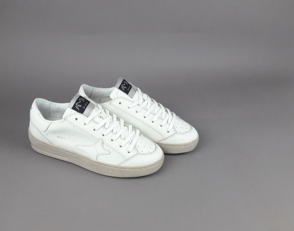 Ama Brand Slam Donna Pelle Bianco
