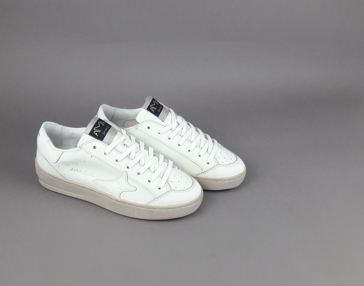 Ama Brand Slam Donna Pelle Bianco