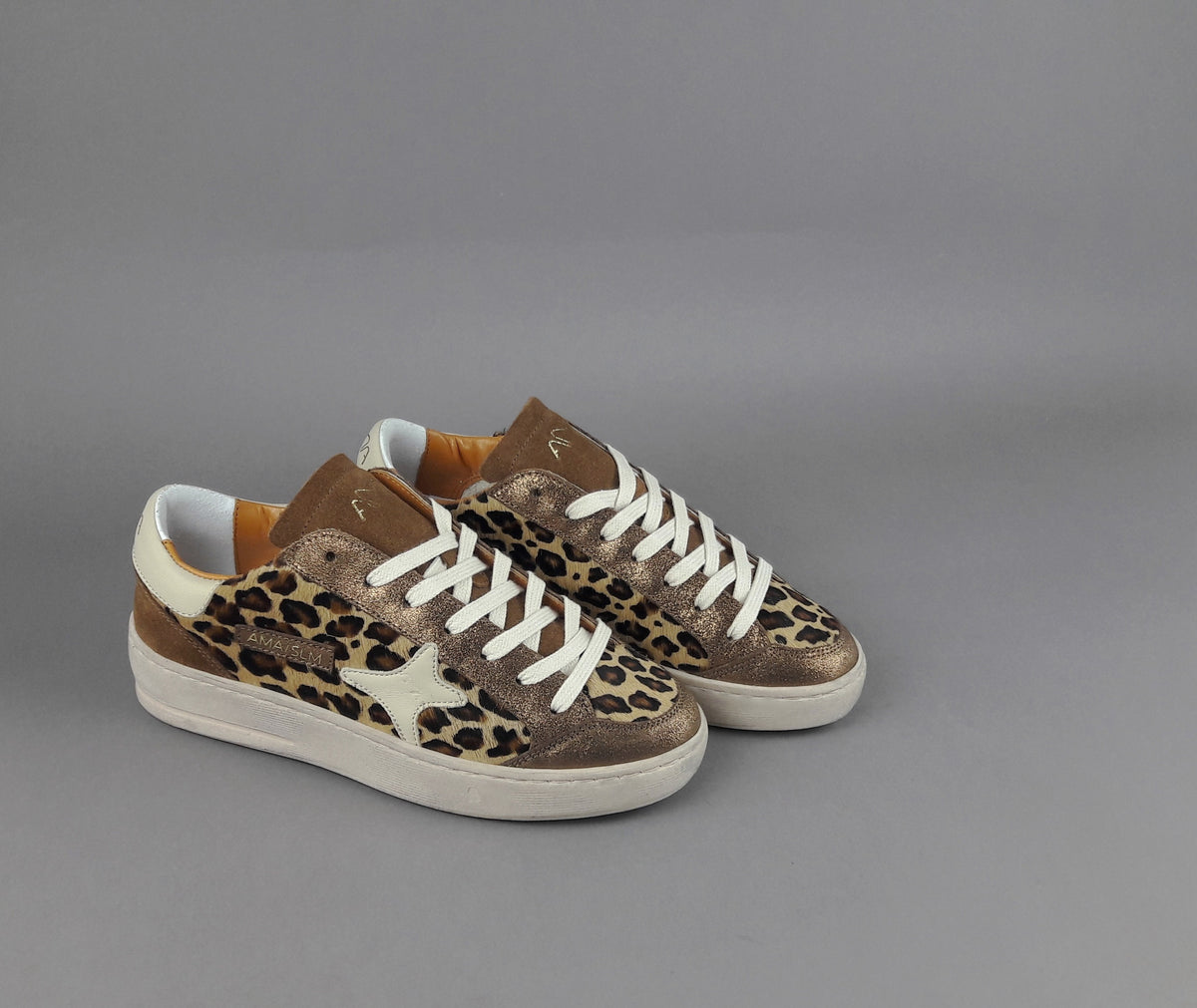 Ama Brand Slam Donna Pelle E Camoscio E Animalier