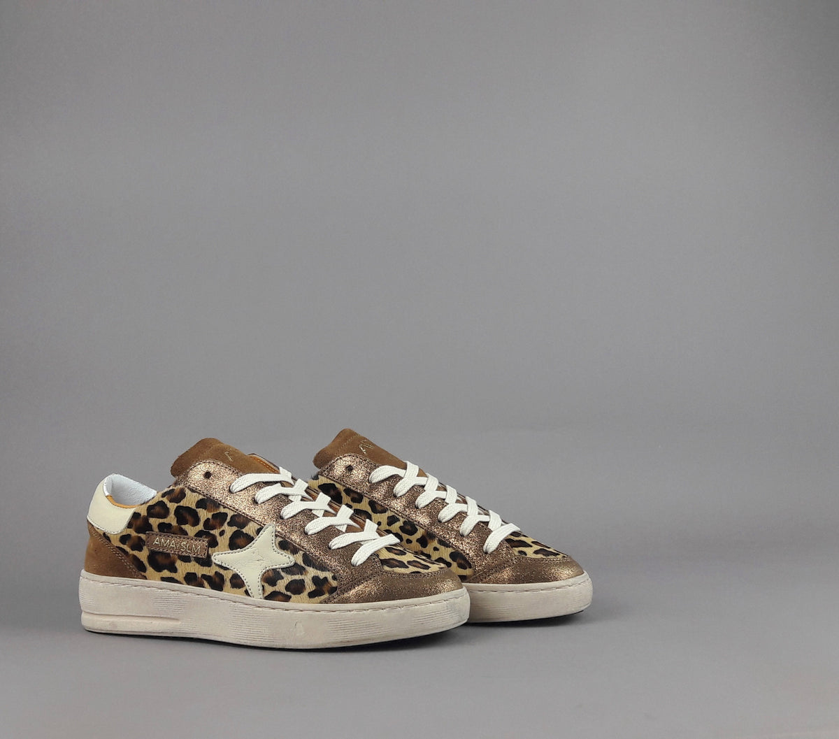 Ama Brand Slam Donna Pelle E Camoscio E Animalier