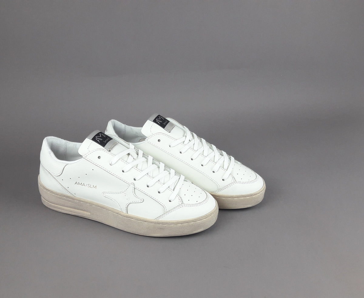 Ama Brand Slam Uomo Pelle Bianco