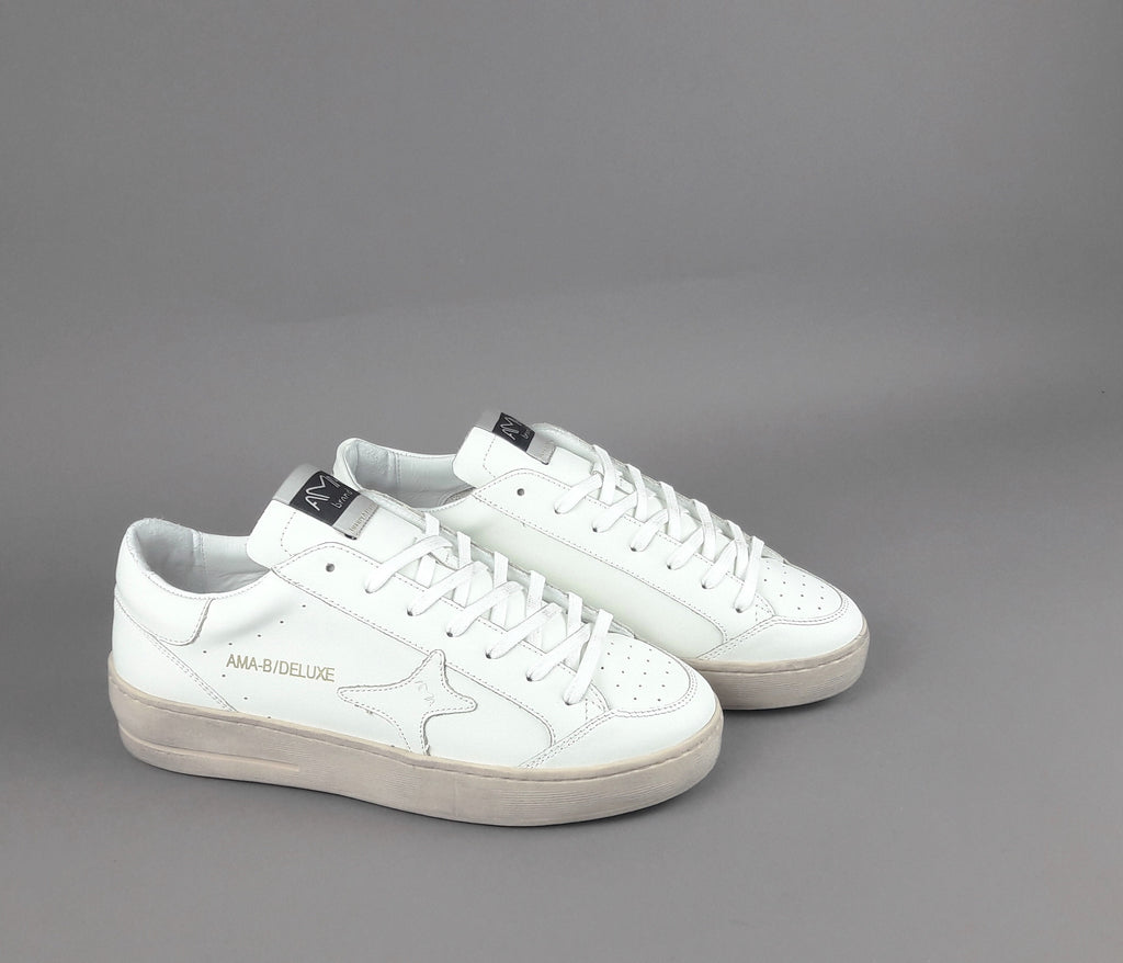 Ama Brand Slam Uomo Pelle Bianco