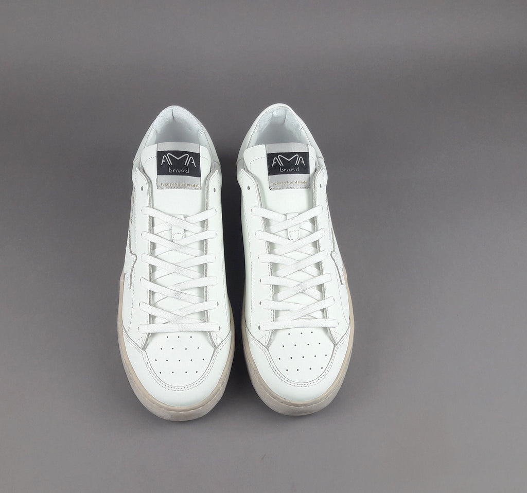 Ama Brand Slam Uomo Pelle Bianco