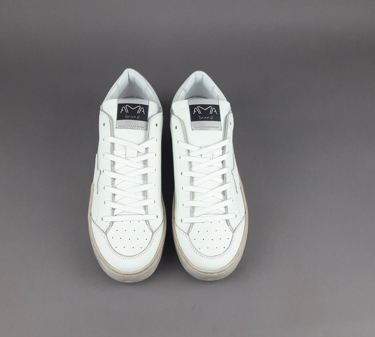 Ama Brand Slam Uomo Pelle Bianco