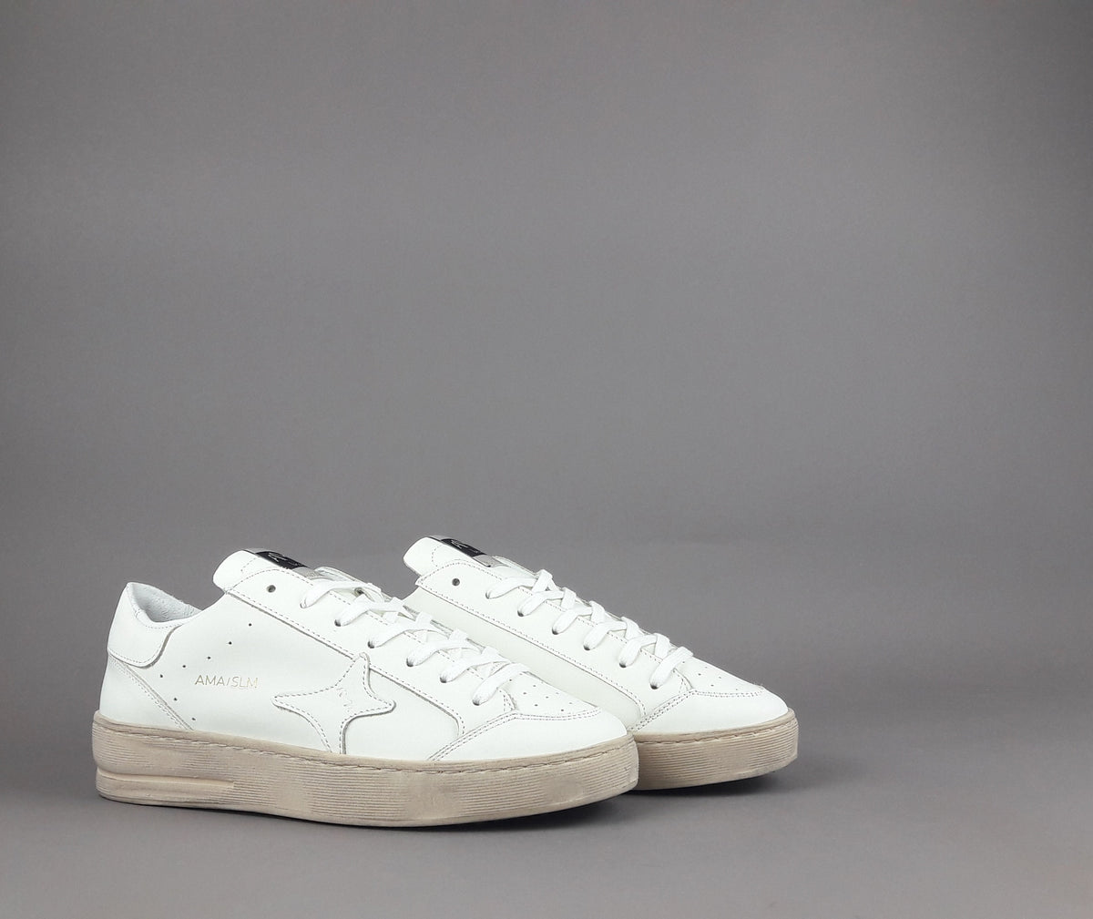 Ama Brand Slam Uomo Pelle Bianco