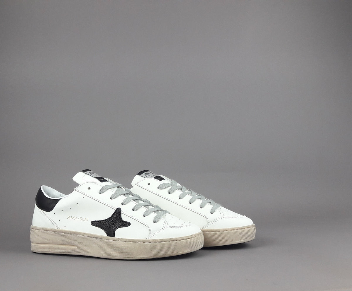 Ama Brand Slam Uomo Pelle Bianco