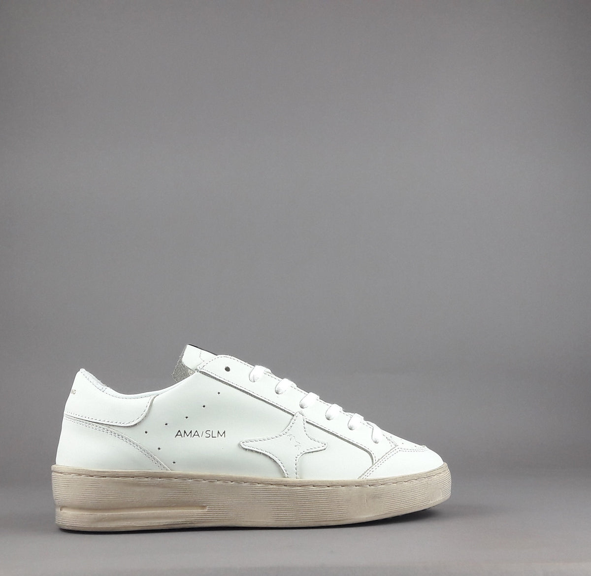 Ama Brand Slam Uomo Pelle Bianco