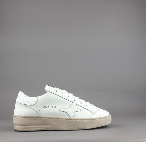 Ama Brand Slam Uomo Pelle Bianco