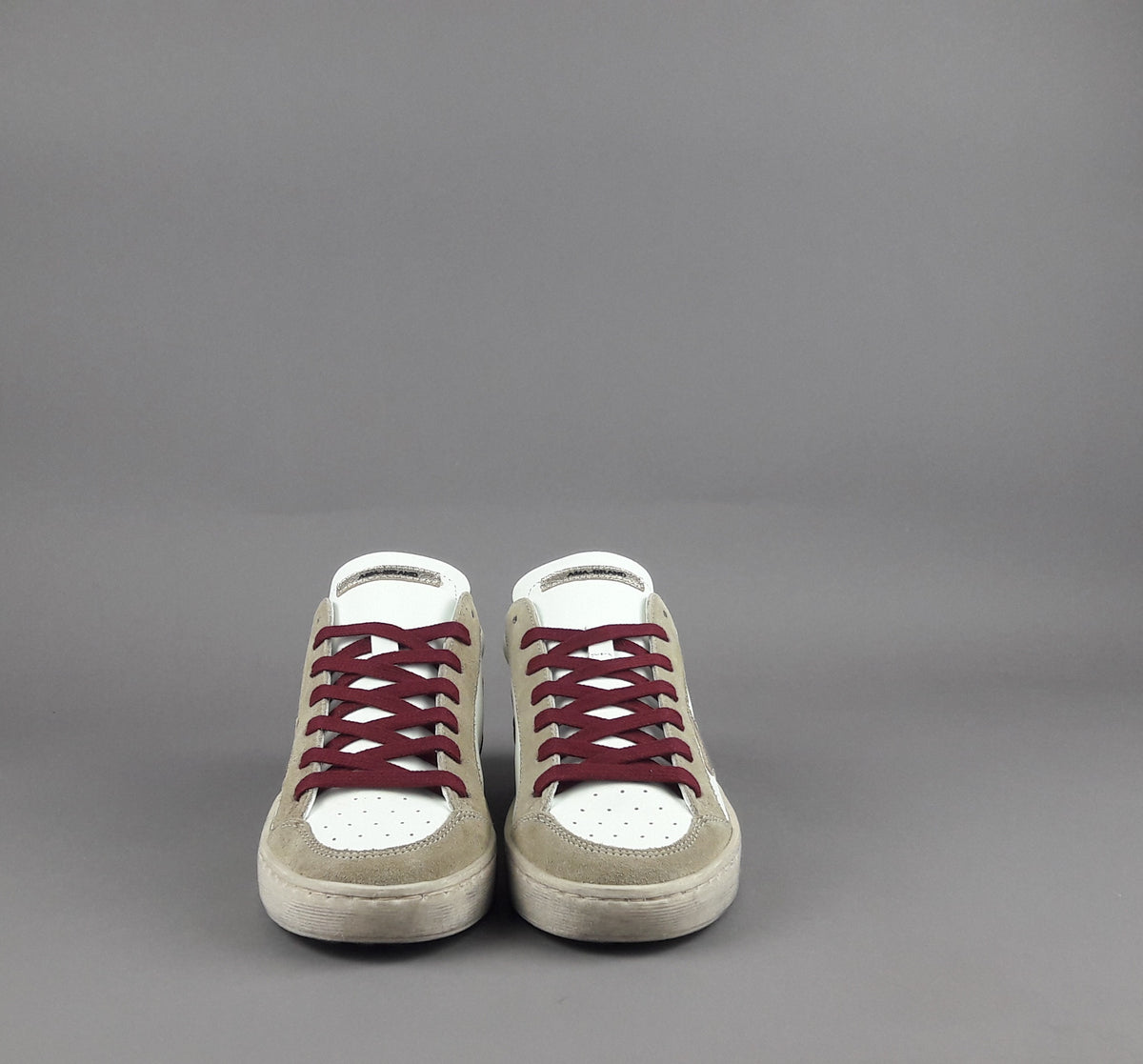 Ama Brand Sneakers Donna Slam Camoscio E Pelle Beige