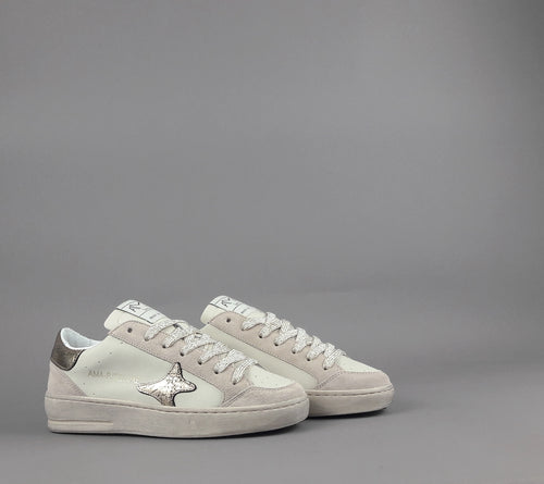 Ama Brand Sneakers Donna Slam Camoscio E Pelle Nude