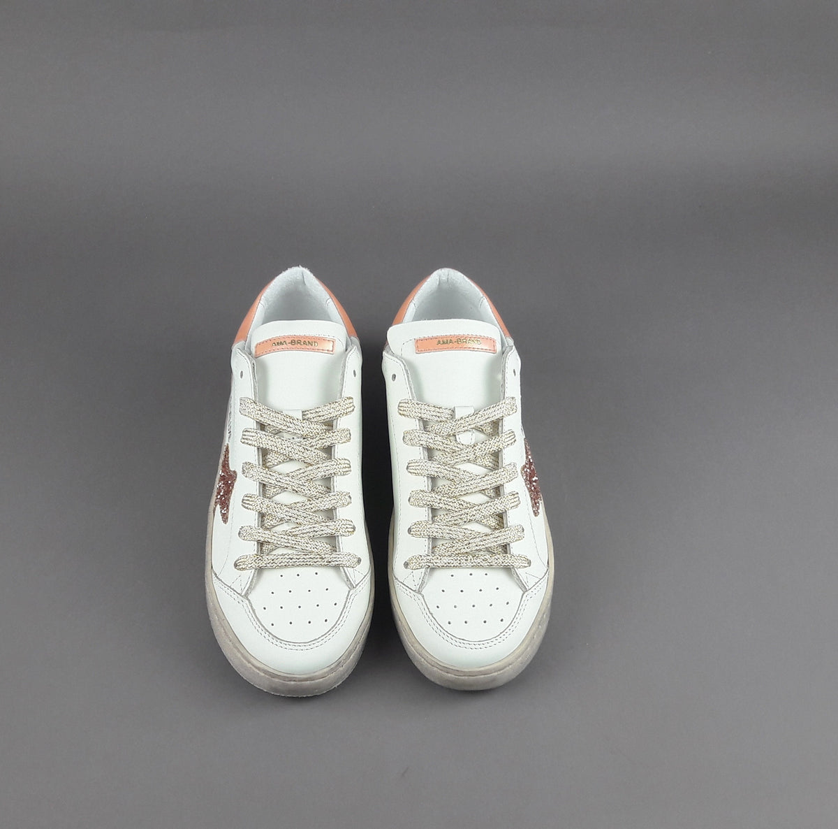 Ama Brand Sneakers Donna Slam Pelle Bianco
