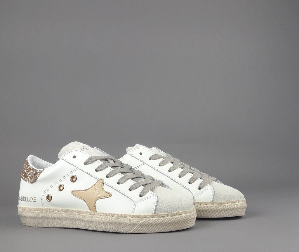 Ama Brand Sneakers Donna Snk Pelle Bianco