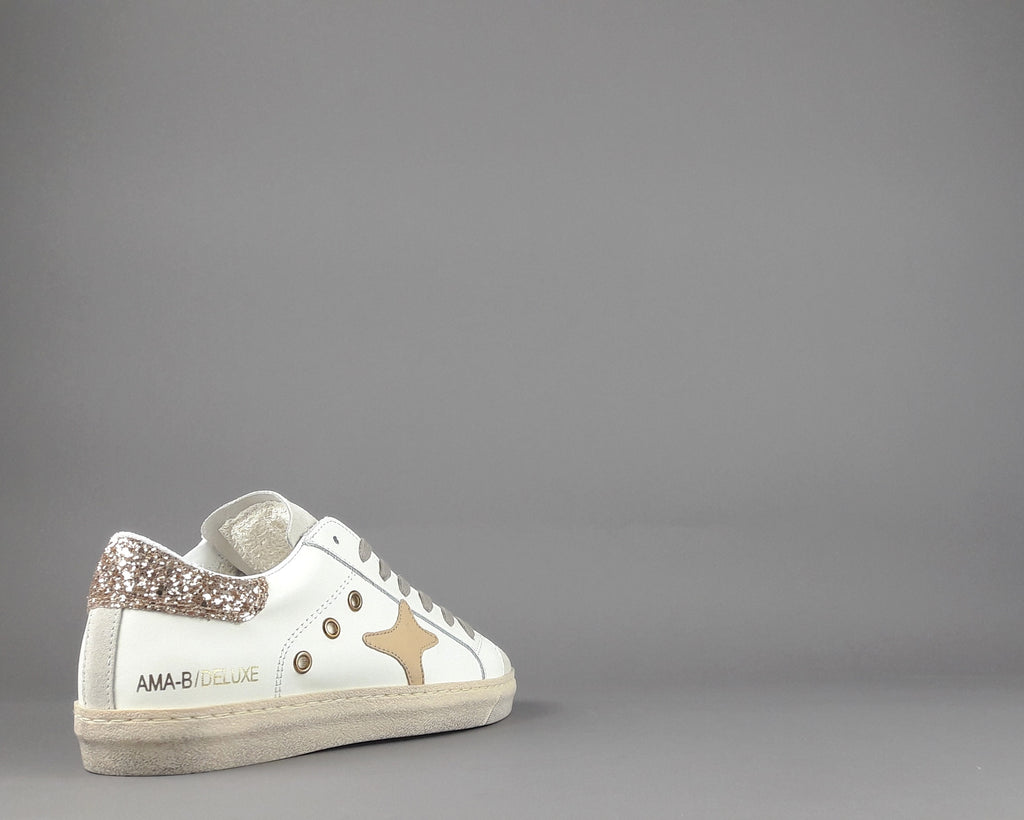 Ama Brand Sneakers Donna Snk Pelle Bianco