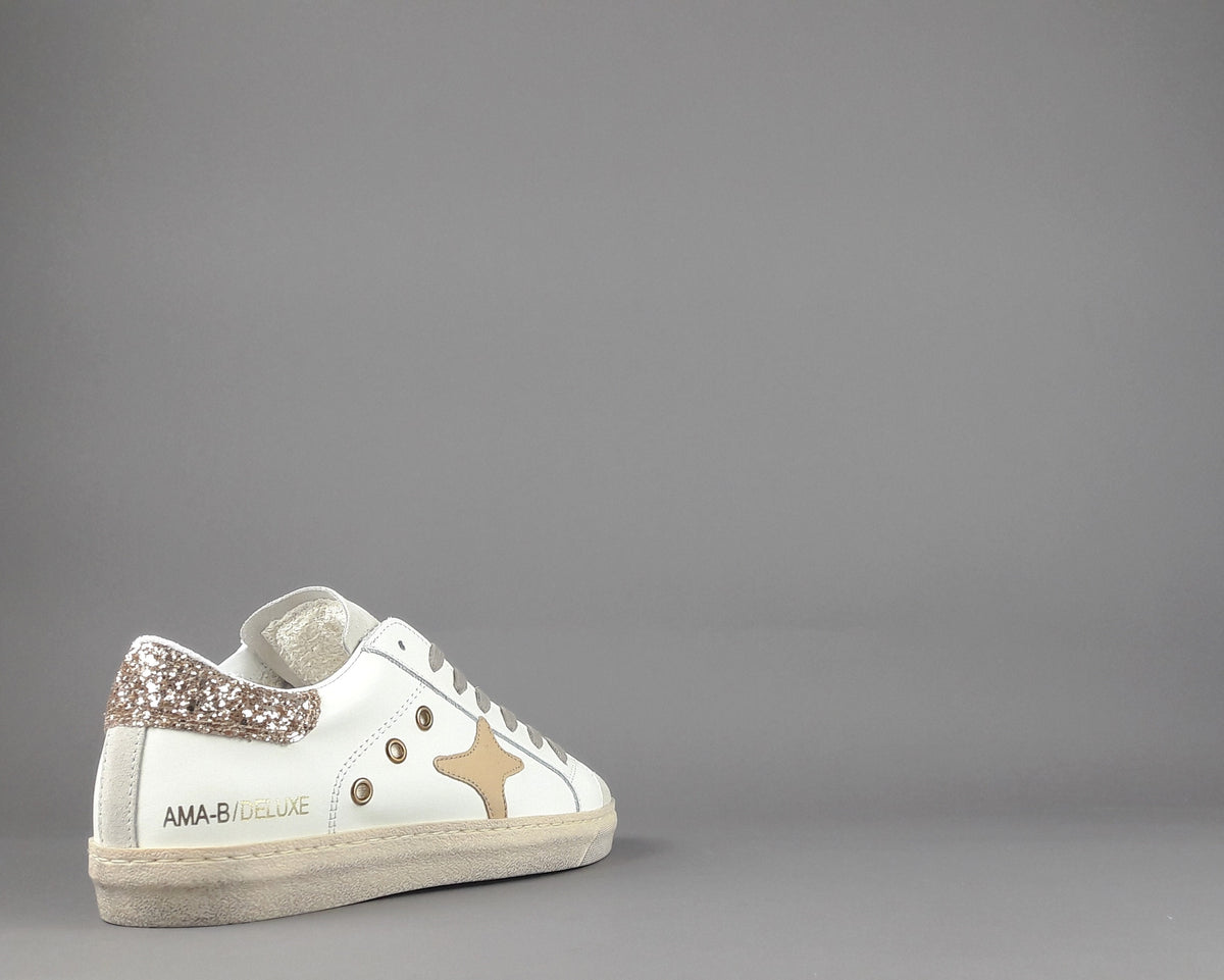 Ama Brand Sneakers Donna Snk Pelle Bianco