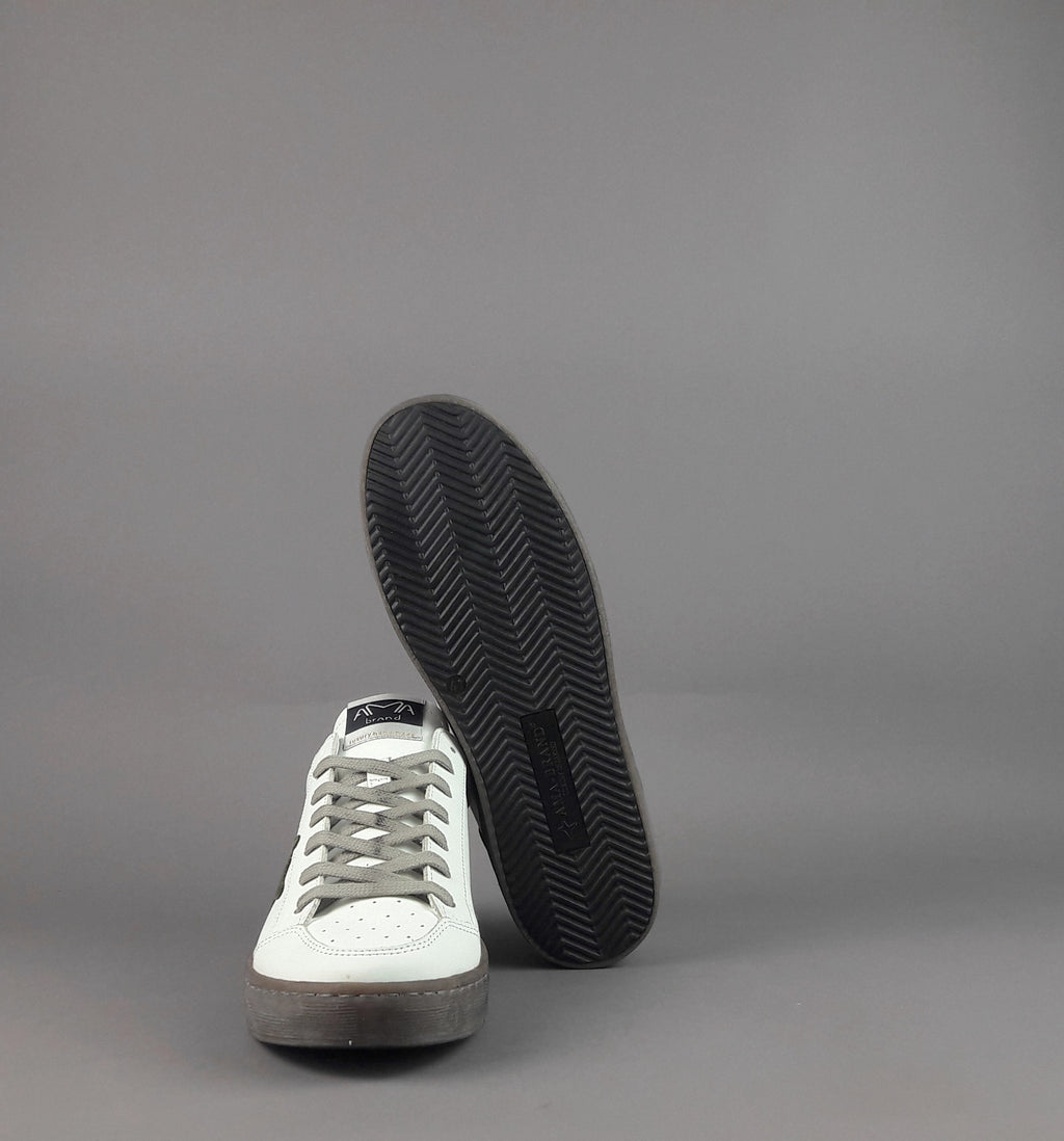 Ama Brand Sneakers Uomo Slam Pelle Bianco