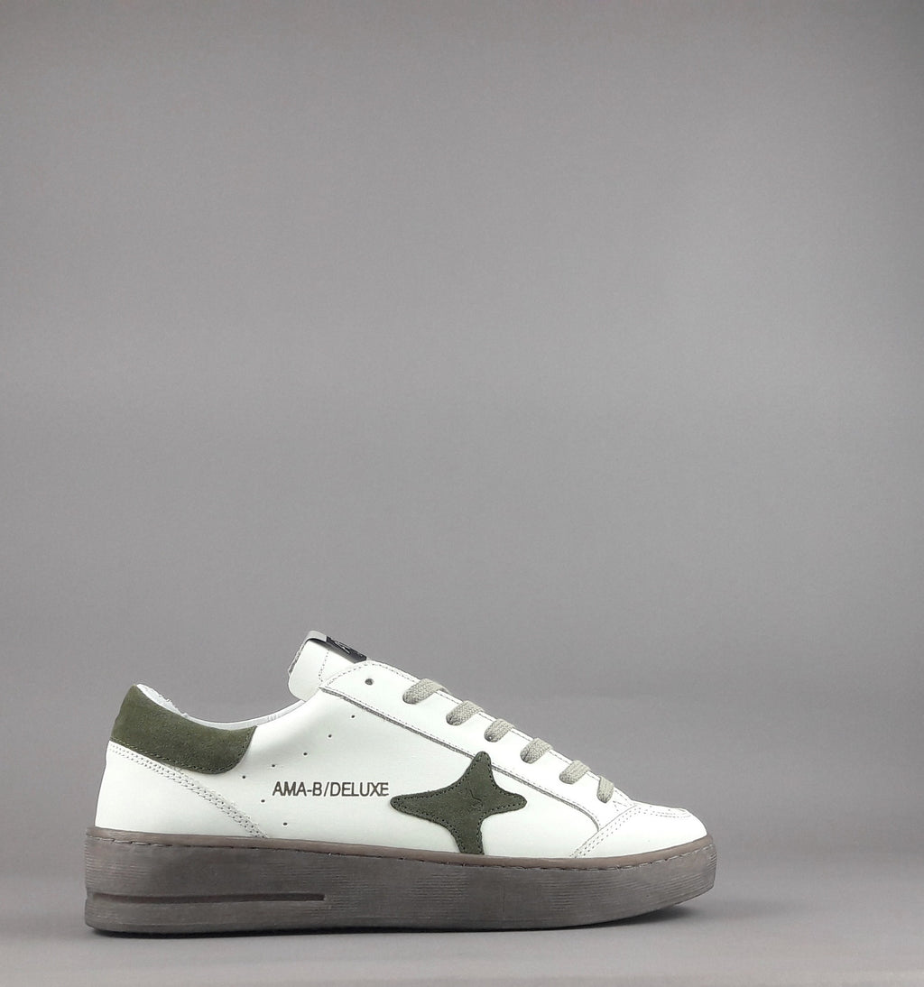 Ama Brand Sneakers Uomo Slam Pelle Bianco