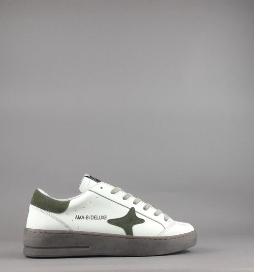 Ama Brand Sneakers Uomo Slam Pelle Bianco