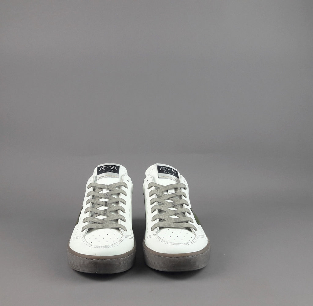 Ama Brand Sneakers Uomo Slam Pelle Bianco