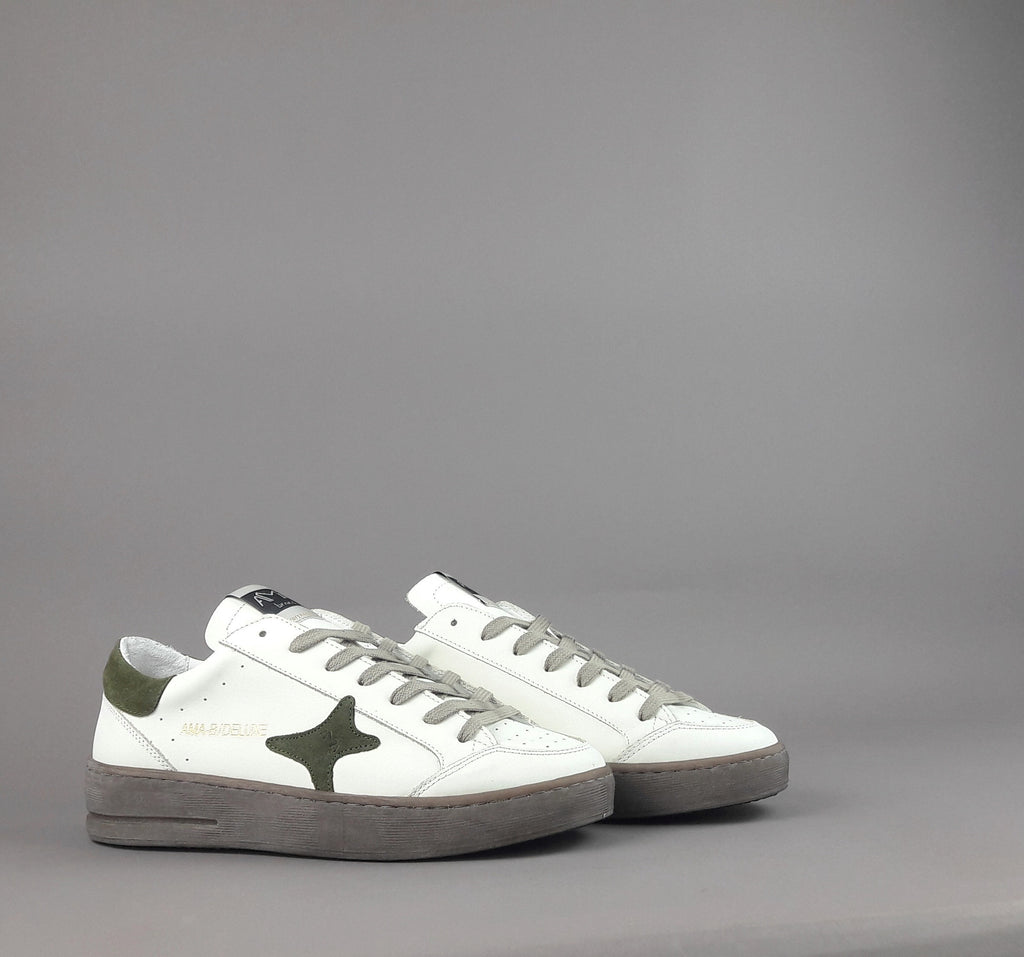 Ama Brand Sneakers Uomo Slam Pelle Bianco