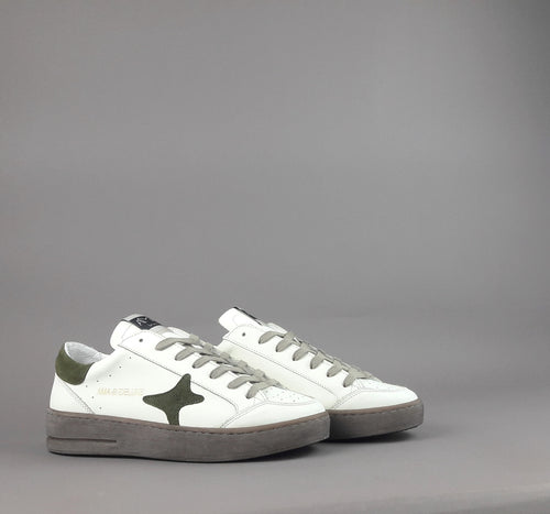 Ama Brand Sneakers Uomo Slam Pelle Bianco