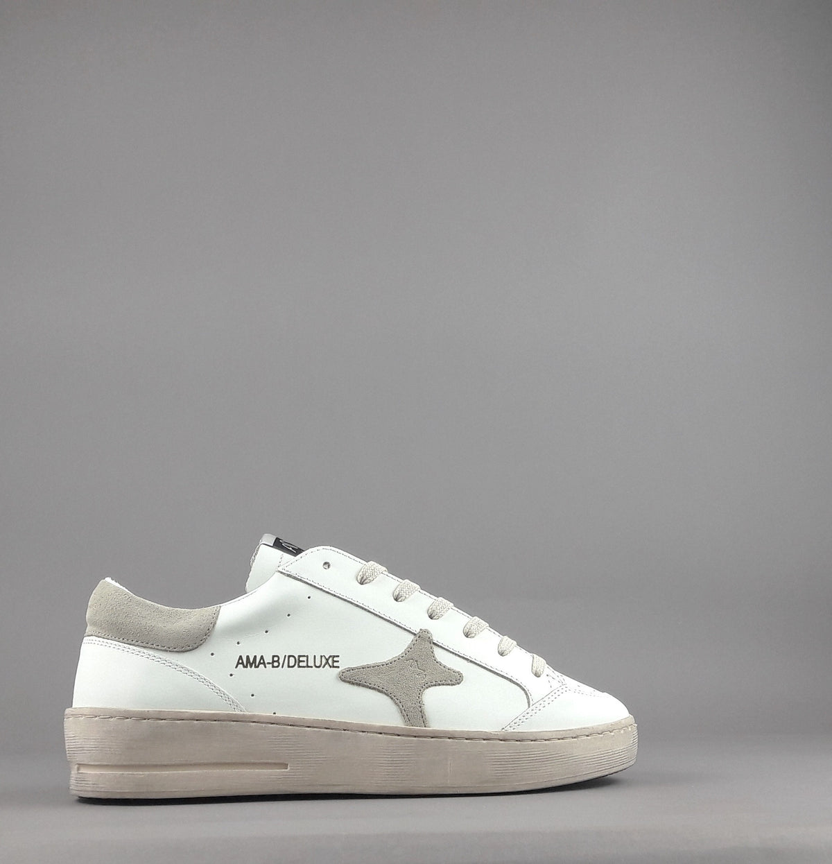 Ama Brand Sneakers Uomo Slam Pelle Bianco
