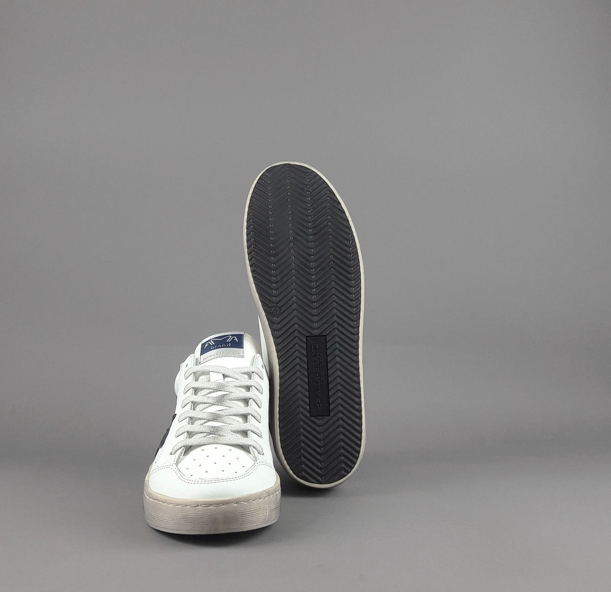 Ama Brand Sneakers Uomo Slam Pelle Bianco