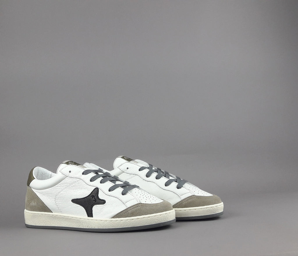 Ama Brand Sneakers Uomo Sun Pelle Bianco