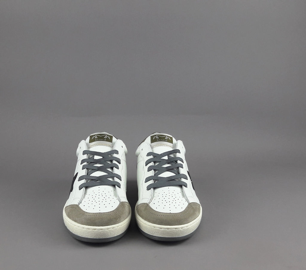 Ama Brand Sneakers Uomo Sun Pelle Bianco