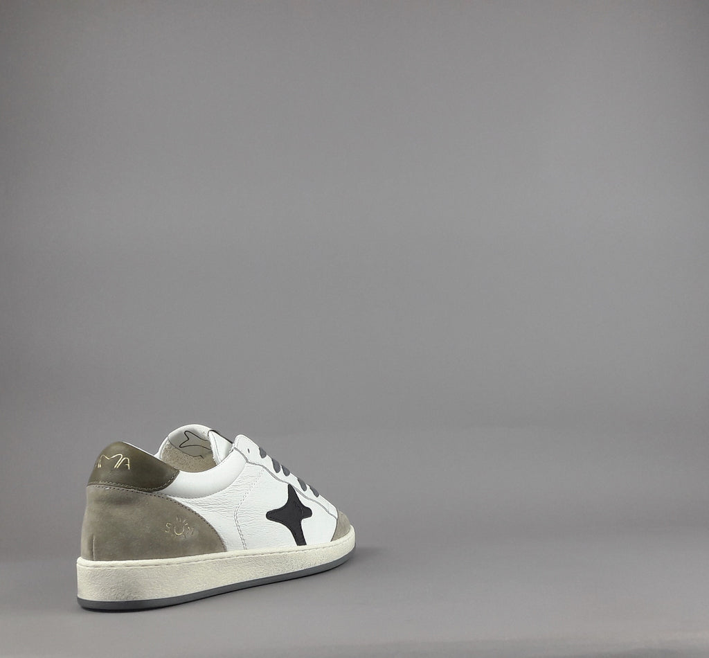 Ama Brand Sneakers Uomo Sun Pelle Bianco