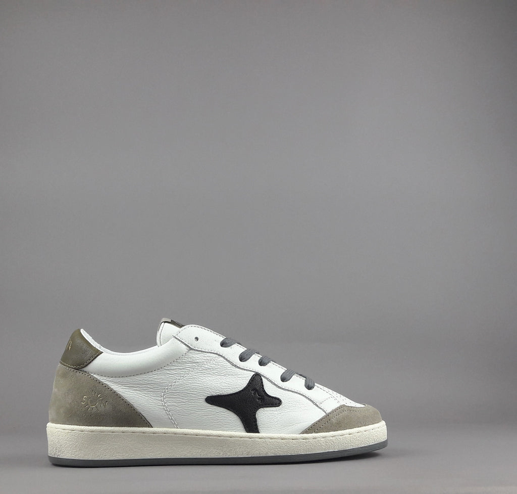 Ama Brand Sneakers Uomo Sun Pelle Bianco