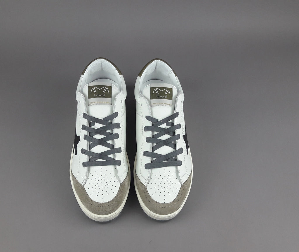 Ama Brand Sneakers Uomo Sun Pelle Bianco