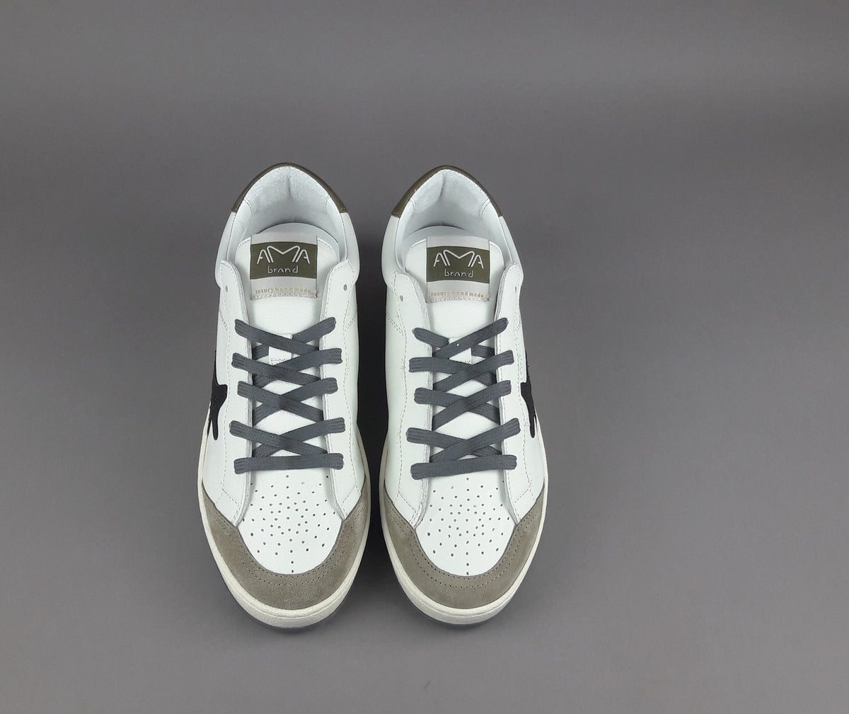 Ama Brand Sneakers Uomo Sun Pelle Bianco