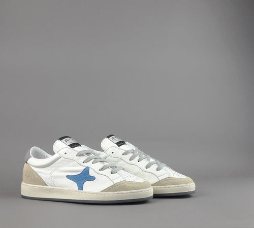Ama Brand Sneakers Uomo Sun Pelle Bianco Spoiler Grigio