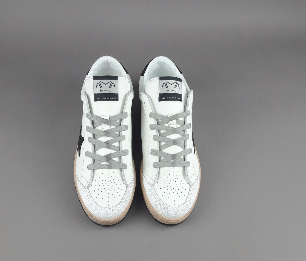 Ama Brand Sneakers Uomo Sun Pelle Bianco