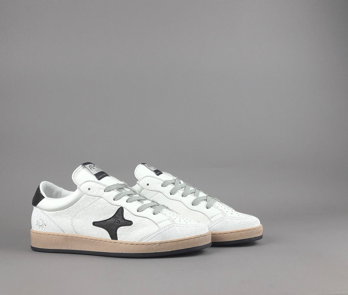 Ama Brand Sneakers Uomo Sun Pelle Bianco