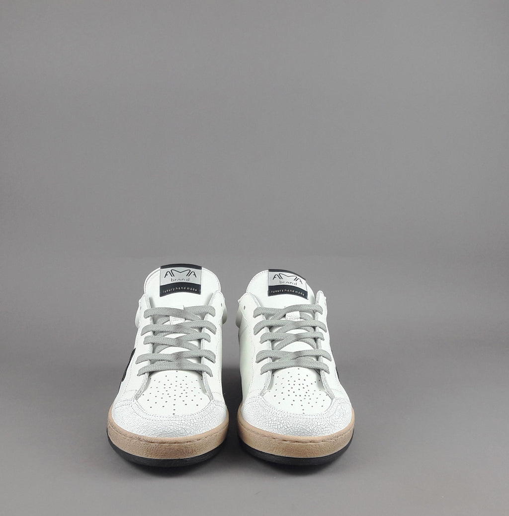 Ama Brand Sneakers Uomo Sun Pelle Bianco