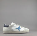Ama Brand Sneakers Uomo Time Pelle Camoscio Bianco Grigio