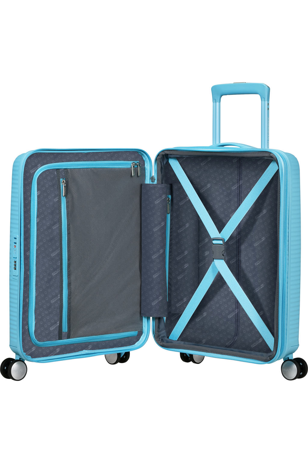 American Tourister Trolley Soundbox 55cm Azzurro