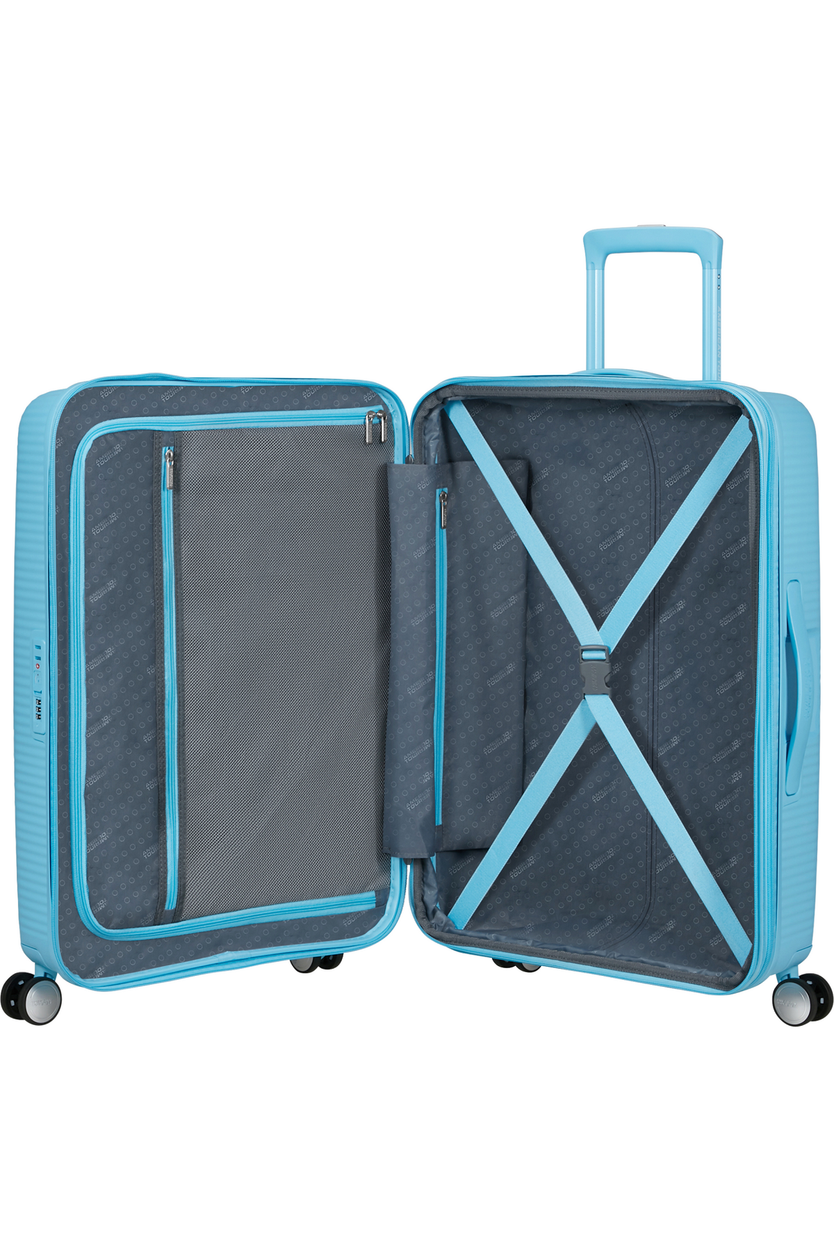 American Tourister Trolley Soundbox 67cm Azzurro