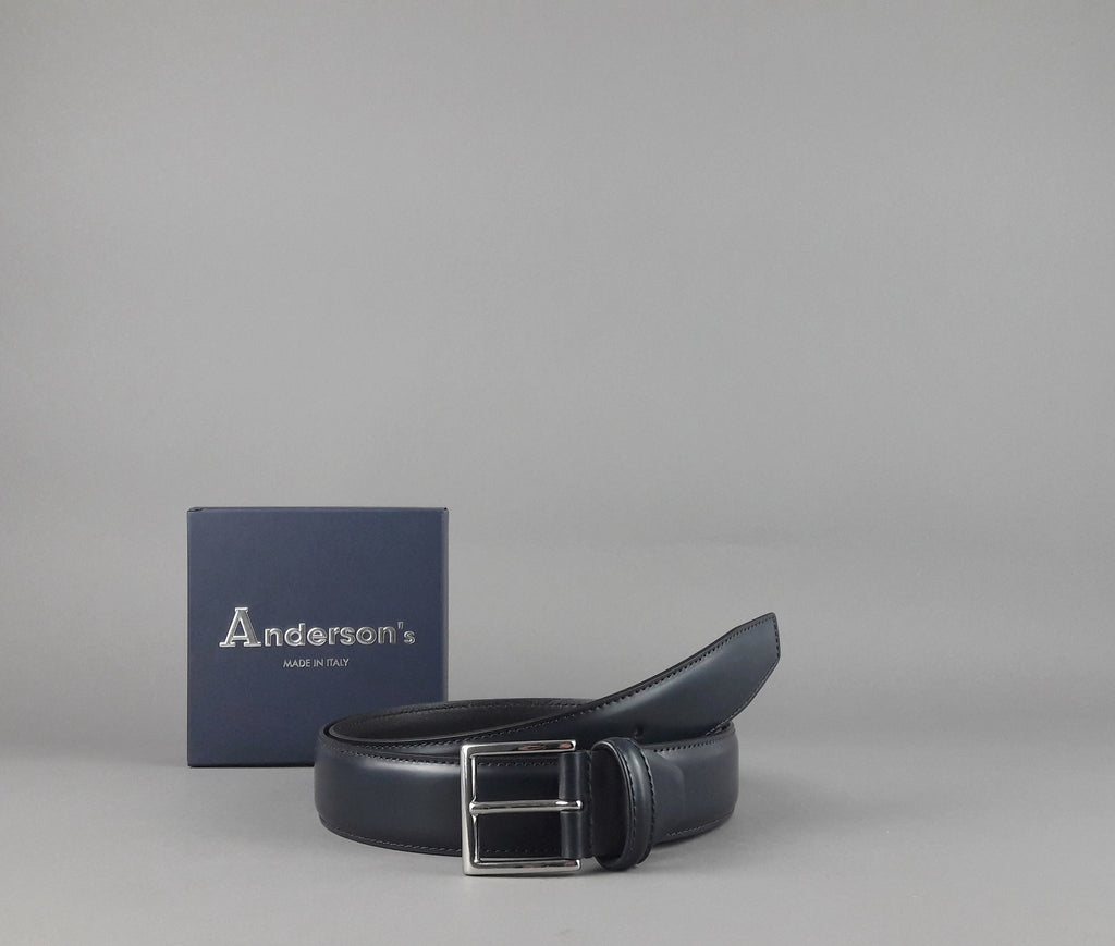 Anderson's Cintura Uomo Pelle Blu Scuro