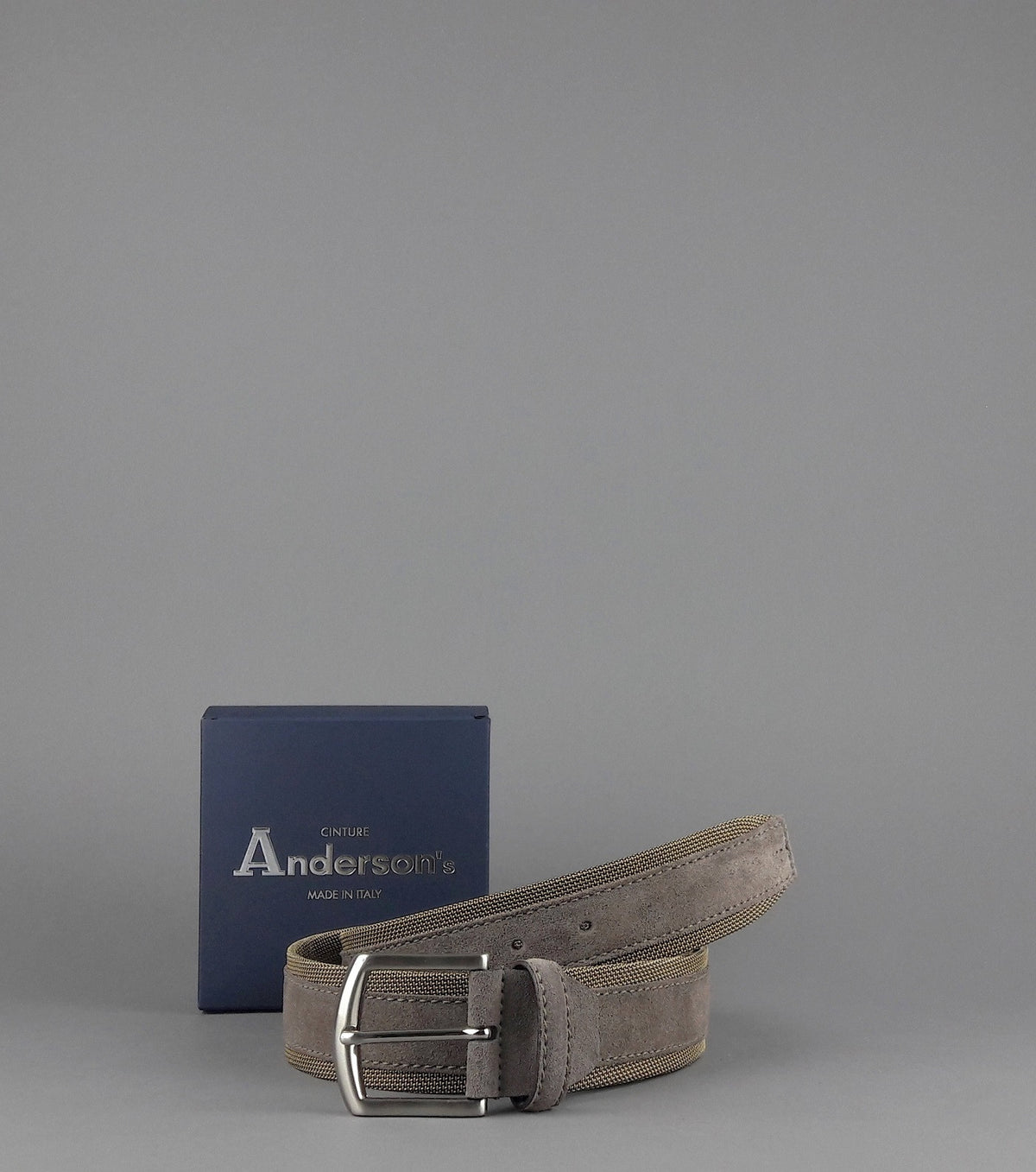 Anderson's Cintura Uomo Tela Camoscio Beige Talpa