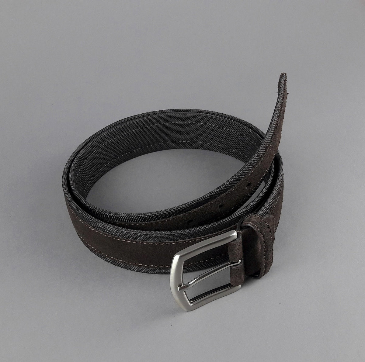 Anderson's Cintura Uomo Tela Camoscio Marrone Scuro