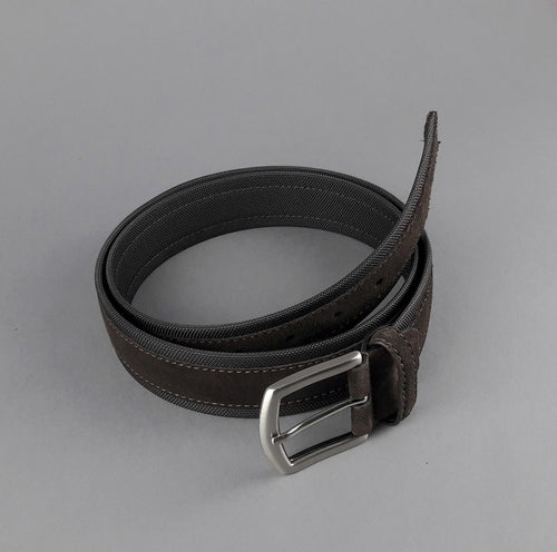 Anderson's Cintura Uomo Tela Camoscio Marrone Scuro