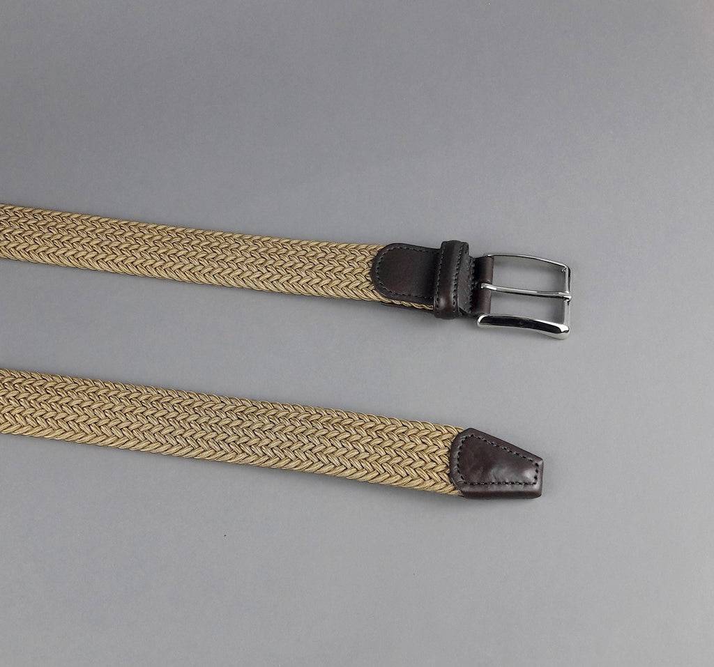Anderson's Cintura Uomo Tessuto Elastico Beige