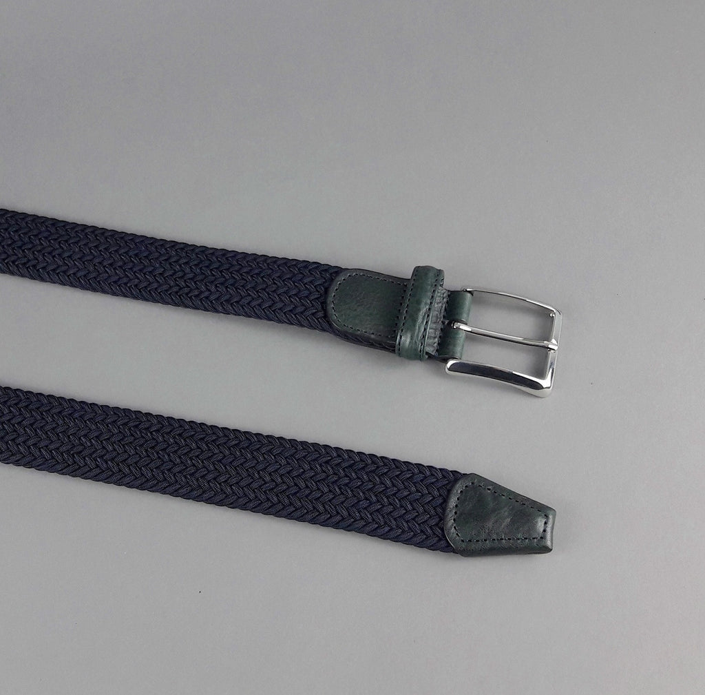Anderson's Cintura Uomo Tessuto Elastico Blu Scuro