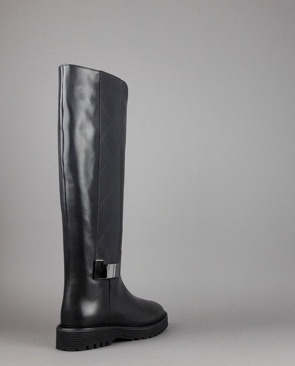 Archyve Stivale Donna Pelle Nero Cerniera Laterale