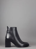Archyve Stivaletto Donna Liscio Pelle Nero Cerniera Laterale
