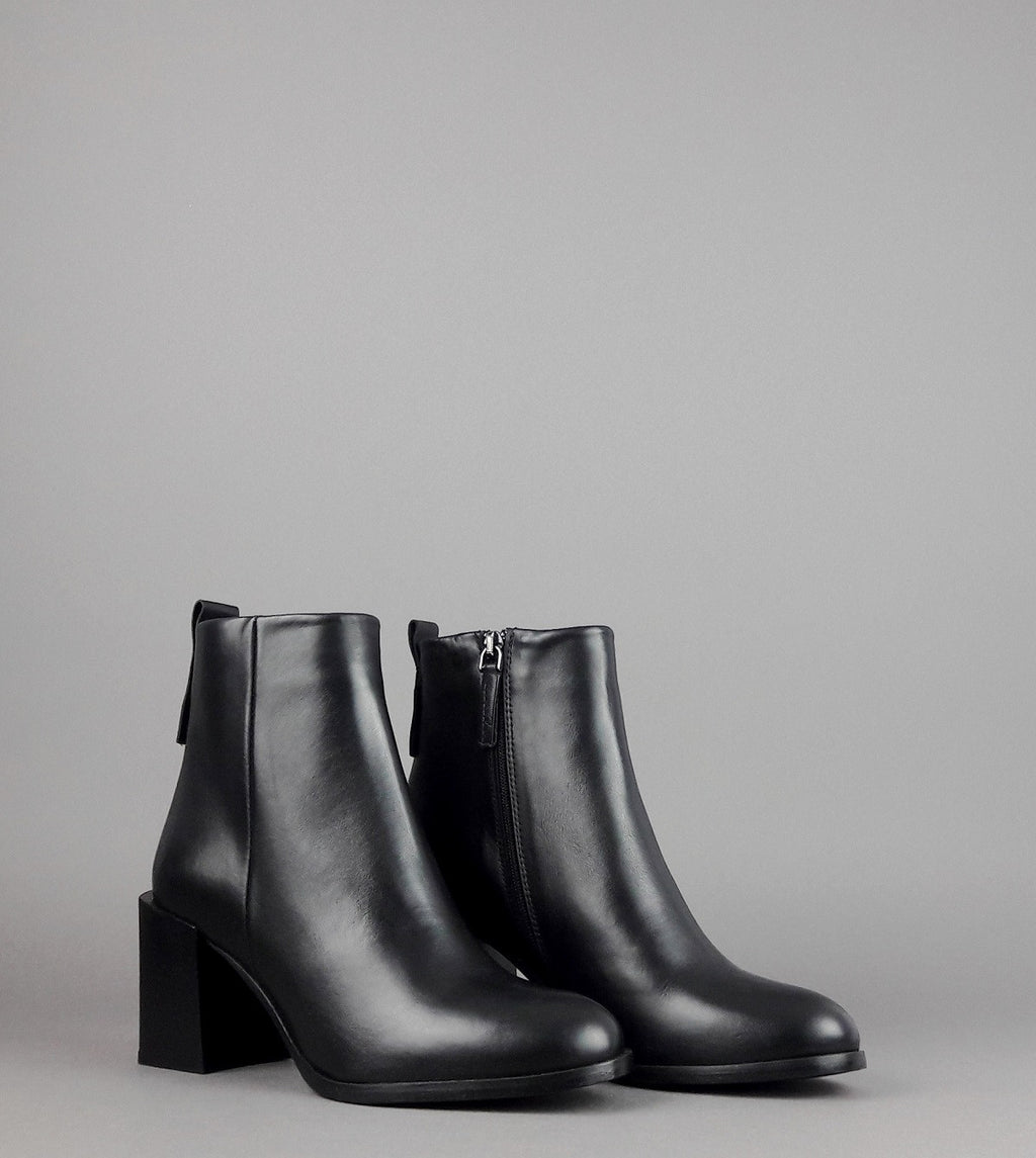Archyve Stivaletto Donna Liscio Pelle Nero Cerniera Laterale