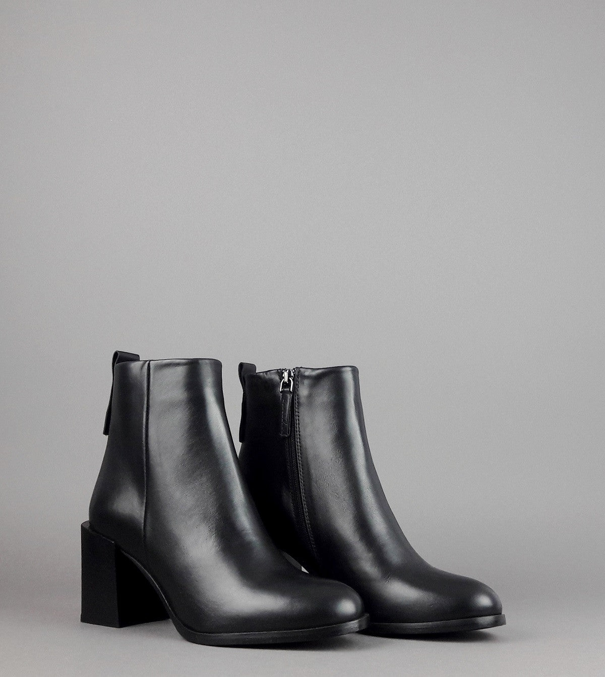 Archyve Stivaletto Donna Liscio Pelle Nero Cerniera Laterale