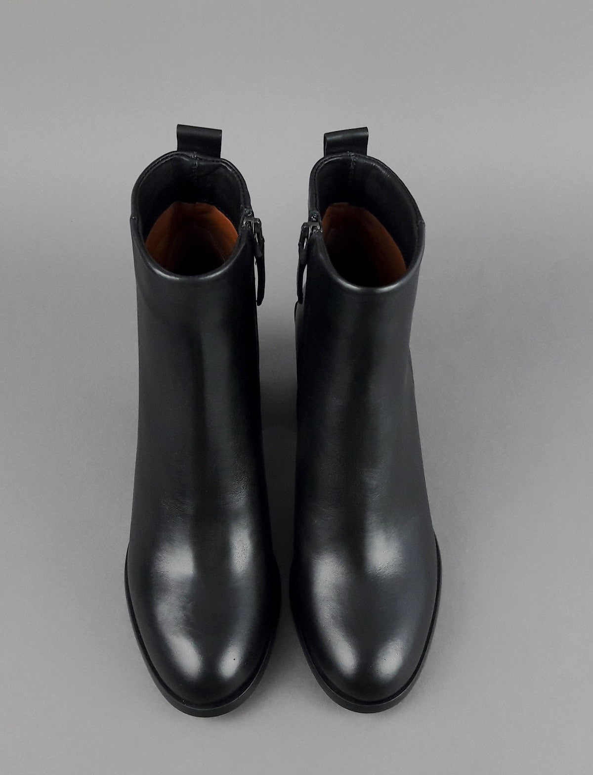 Archyve Stivaletto Donna Liscio Pelle Nero Cerniera Laterale